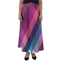 Multicolor Plaids Flared Maxi Skirt by ConteMonfrey