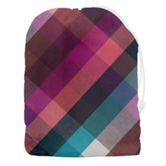 Multicolor Plaids Drawstring Pouch (3XL)