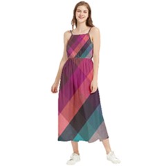 Multicolor Plaids Boho Sleeveless Summer Dress