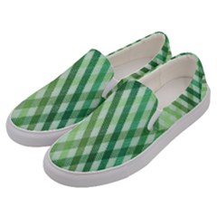 Menta Plaids Men s Canvas Slip Ons by ConteMonfrey