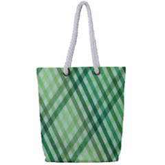 Menta Plaids Full Print Rope Handle Tote (small) by ConteMonfrey