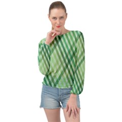 Menta Plaids Banded Bottom Chiffon Top by ConteMonfrey