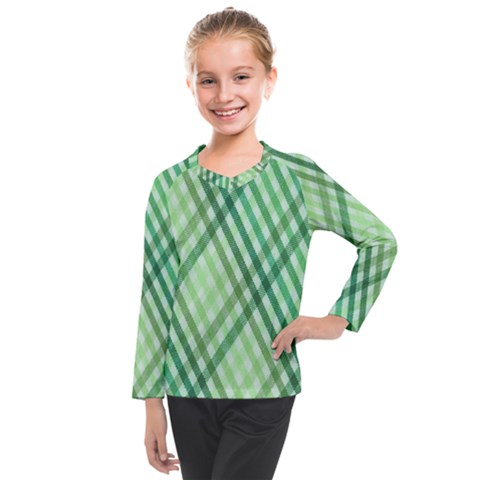 Menta Plaids Kids  Long Mesh Tee by ConteMonfrey