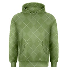 Discreet Green Tea Plaids Men s Core Hoodie by ConteMonfrey