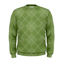 Discreet Green Tea Plaids Men s Sweatshirt by ConteMonfrey