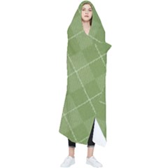 Discreet Green Tea Plaids Wearable Blanket by ConteMonfrey