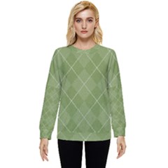 Discreet Green Tea Plaids Hidden Pocket Sweatshirt by ConteMonfrey