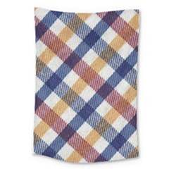 Hot Colors Plaid  Large Tapestry by ConteMonfrey