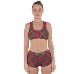 Diagonal Vintage Wool Sweater  Racerback Boyleg Bikini Set