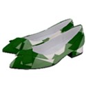 Green and white diagonal plaids Women s Bow Heels View2