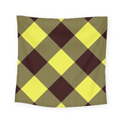 Black And Yellow Plaids Diagonal Square Tapestry (small) by ConteMonfrey