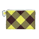 Black and yellow plaids diagonal Canvas Cosmetic Bag (Large) View1