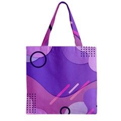 Colorful-abstract-wallpaper-theme Zipper Grocery Tote Bag