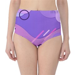 Colorful-abstract-wallpaper-theme Classic High-Waist Bikini Bottoms