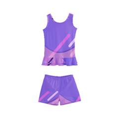 Colorful-abstract-wallpaper-theme Kids  Boyleg Swimsuit