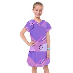 Colorful-abstract-wallpaper-theme Kids  Drop Waist Dress