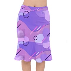 Colorful-abstract-wallpaper-theme Short Mermaid Skirt