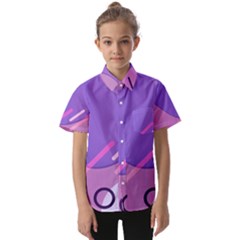 Colorful-abstract-wallpaper-theme Kids  Short Sleeve Shirt