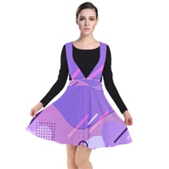 Colorful-abstract-wallpaper-theme Plunge Pinafore Dress