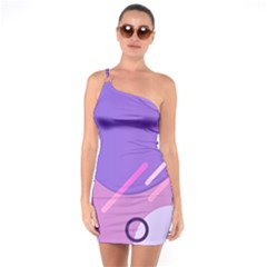 Colorful-abstract-wallpaper-theme One Soulder Bodycon Dress