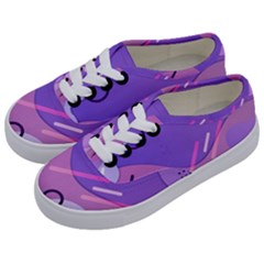 Colorful-abstract-wallpaper-theme Kids  Classic Low Top Sneakers