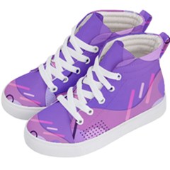 Colorful-abstract-wallpaper-theme Kids  Hi-Top Skate Sneakers