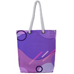 Colorful-abstract-wallpaper-theme Full Print Rope Handle Tote (Small)
