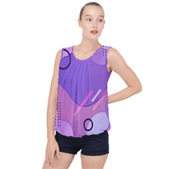 Colorful-abstract-wallpaper-theme Bubble Hem Chiffon Tank Top