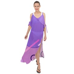 Colorful-abstract-wallpaper-theme Maxi Chiffon Cover Up Dress