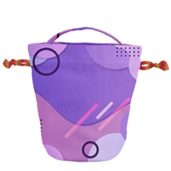 Colorful-abstract-wallpaper-theme Drawstring Bucket Bag by Wegoenart