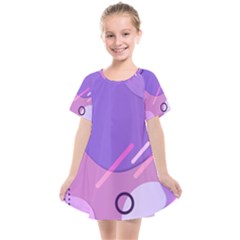 Colorful-abstract-wallpaper-theme Kids  Smock Dress