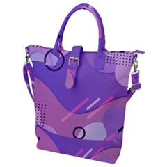 Colorful-abstract-wallpaper-theme Buckle Top Tote Bag