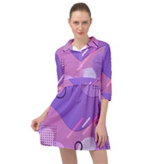 Colorful-abstract-wallpaper-theme Mini Skater Shirt Dress