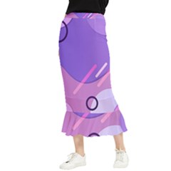 Colorful-abstract-wallpaper-theme Maxi Fishtail Chiffon Skirt