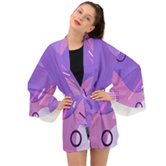 Colorful-abstract-wallpaper-theme Long Sleeve Kimono