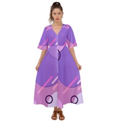 Colorful-abstract-wallpaper-theme Kimono Sleeve Boho Dress