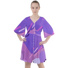 Colorful-abstract-wallpaper-theme Boho Button Up Dress