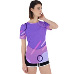 Colorful-abstract-wallpaper-theme Perpetual Short Sleeve T-Shirt