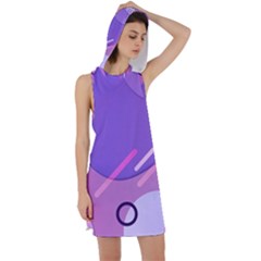 Colorful-abstract-wallpaper-theme Racer Back Hoodie Dress