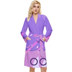 Colorful-abstract-wallpaper-theme Long Sleeve Velour Robe