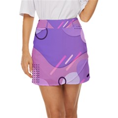 Colorful-abstract-wallpaper-theme Mini Front Wrap Skirt