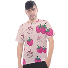 Seamless-strawberry-fruit-pattern-background Men s Sport Top