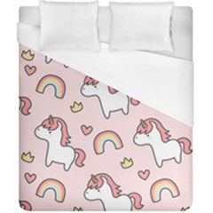 Cute-unicorn-rainbow-seamless-pattern-background Duvet Cover (california King Size) by Wegoenart