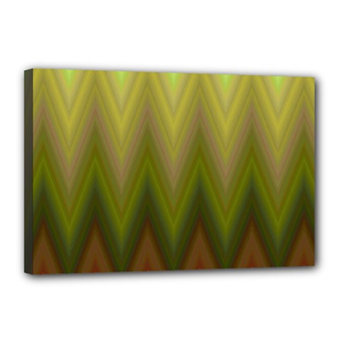Zig Zag Chevron Classic Pattern Canvas 18  X 12  (stretched) by Celenk