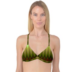 Zig Zag Chevron Classic Pattern Reversible Tri Bikini Top by Celenk