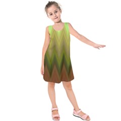 Zig Zag Chevron Classic Pattern Kids  Sleeveless Dress by Celenk