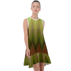 Zig Zag Chevron Classic Pattern Frill Swing Dress by Celenk