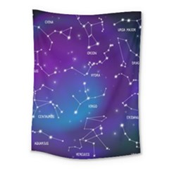 Realistic Night Sky With Constellation Medium Tapestry by Wegoenart