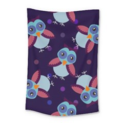 Owl Pattern Background Small Tapestry by Wegoenart