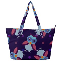 Owl Pattern Background Full Print Shoulder Bag by Wegoenart